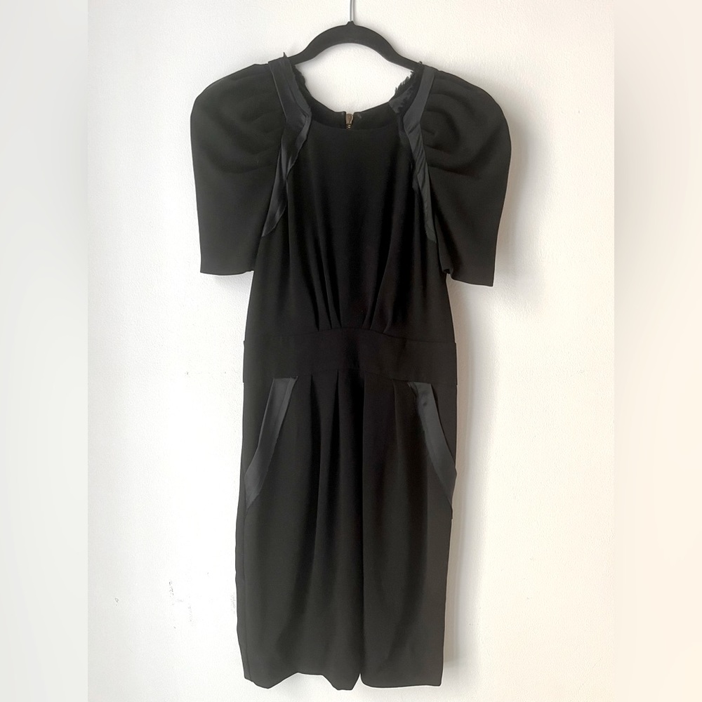 Maje elegant black dress with silk details Size 36